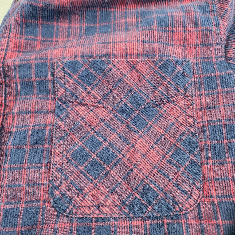 Soho Threads sherpa fleece lined plaid hooded Womens Jacket  Red Blue Large - Picture 4 of 10